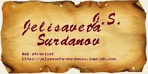 Jelisaveta Surdanov vizit kartica
